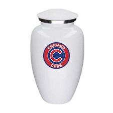 Chicago Cubs Large Cremation 10'' Urn for Adult Ashes - Aluminum Memorial Earns