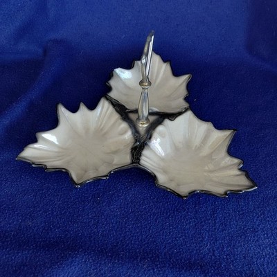 Vintage JAMESON'S CAPISTRANO Original California Pottery Tree-Section Leaf Dish