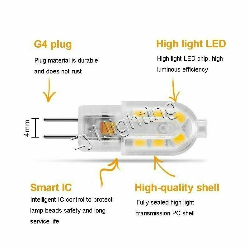 Lamp LED Corn Light Chip Bulb G4 G9 E14 2W 3W 5W 6W 7W COB SMD 12V 220V Saving - Image 3 of 4