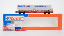Roco H0 46584 Taschenwagen mit Container "Bahntrans" DB Cargo