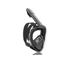 QingSong Kids Snorkel Mask Full Face Set  - Black