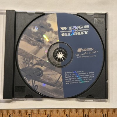 Vintage Wings Of Glory 1994 Origin PC CD-ROM Electronic Arts disc jacket