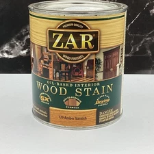 ZAR AMBER 129 VARNISH Oil Based Interior Wood Stain Quart Can