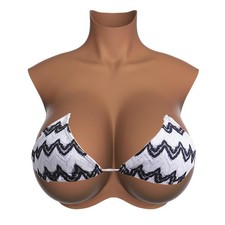 Plus Size Silicone Breastplate,Fake Breast BS Cup Fake Boobs for Crossdresser...