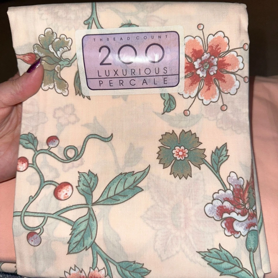 Vtg 80s Wamsutta 200 Supercale Plus King Sheet Set Flat Fitted Pillowcase New - Image 4 of 4