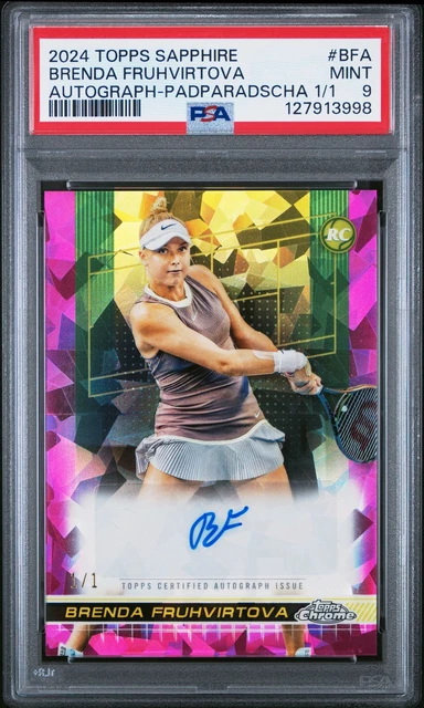 2024 TOPPS CHROME SAPPHIRE TENNIS AUTOS #BFA BRENDA FRUHVIRTOVA 1/1 PSA 9
