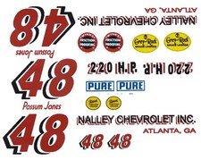 48 Possum Jones 1957 Chevy 1/64th HO Waterslide Scale Slot Car Decals