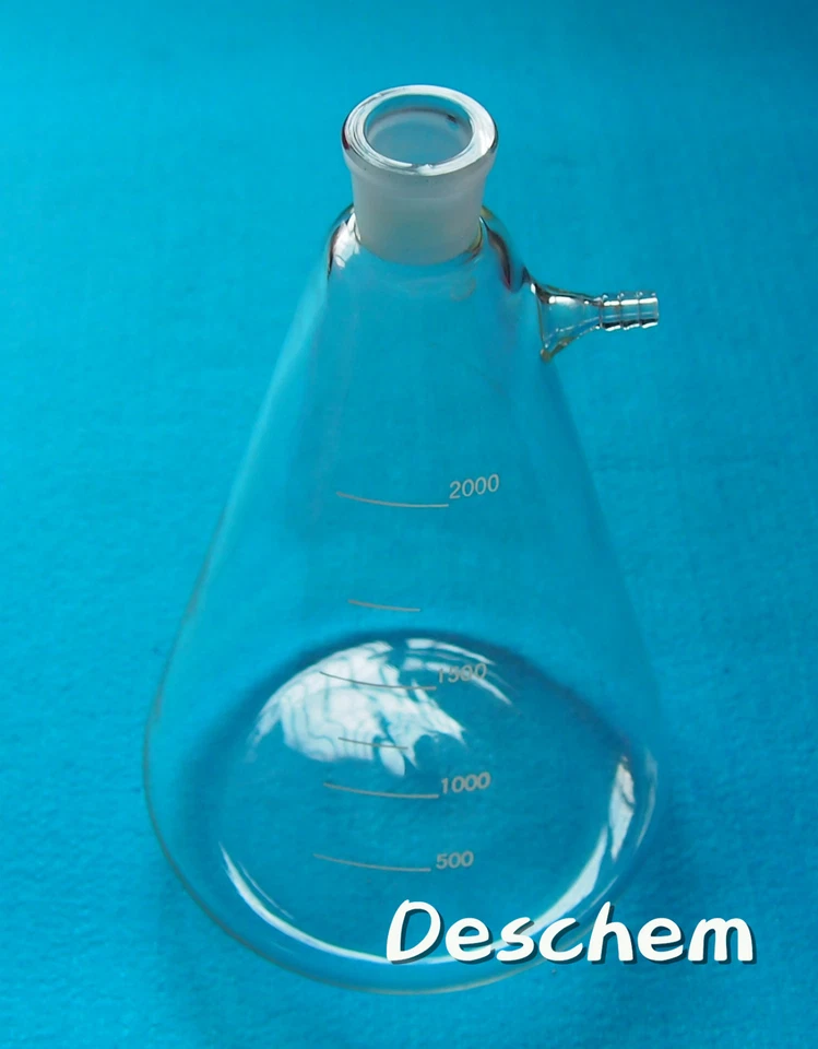 2000ml,24/29,Glass Filtering Flask,2L,Lab Filtration Bottle,10mm Vacuum Adapter - Image 4 of 4