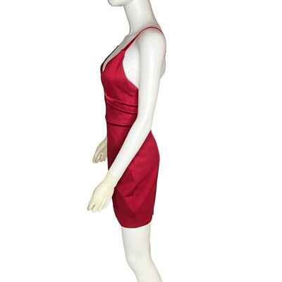 knee length dresses for ladies Women's Renata Asymmetrical Mini Dress in Burgundy Mesh, XL