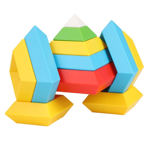 30 Pcs Pyramid Building Blocks Set Montessori Stacking Educational Toy For Kids - Picture 17 of 21