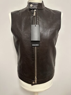 Dsquared2 Lederweste Größe 48 Neu