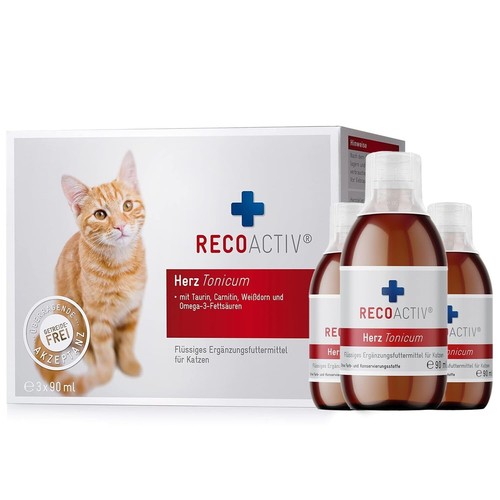 Heart Tonicum for Cats 3 x 90ml Supplementary Food for Cardiac Dysfunction...