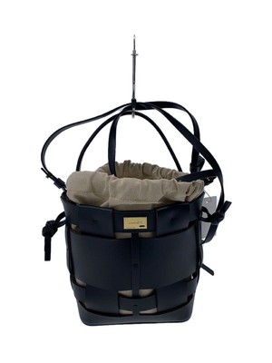 ZANCHETTI SHOULDER BAG WOVEN BUCKET SMALL LEATHER Black Used | eBay