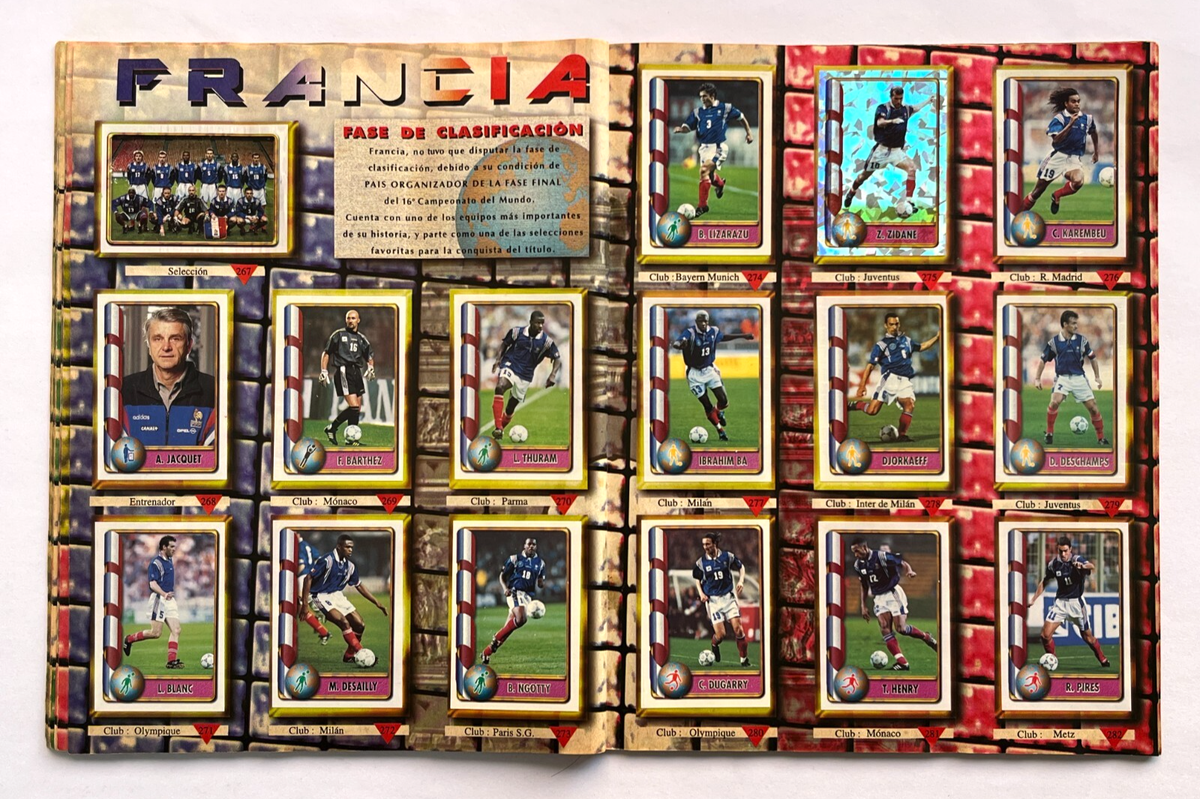 FIFA World Cup FRANCE 1998 NAVARRETE Sticker Album 100% Complete