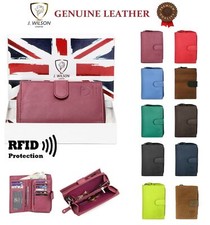 Ladies Designer Purse Leather Wallet RFID Safe Genuine Credit Card Holder Purse