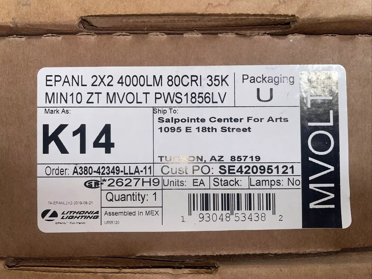 Lithonia EPANL 2X2 4000LM 80CRI 35K MIN10 ZT MVOLT PWS1856LV