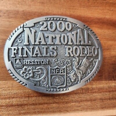 Hesston 2000 Vintage National Final Rodeo Belt Buckle Montana