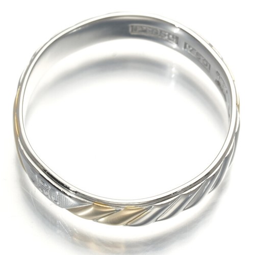 Auth CELINE Ring Macadam Bicolor US6-6.25 18K 750 Yellow Gold/850 Platinum - Picture 2 of 4