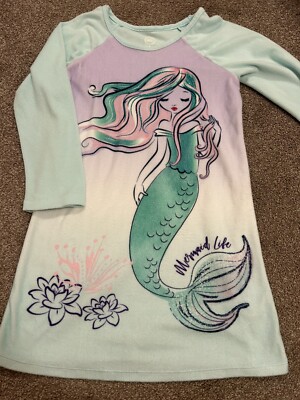 chinese dress ladies Disney Princess Women's Little Mermaid Ariel Tie Dye Nightgown Sleep Shirt  Gown (X-Small) at Amazon Women's Clothing store main image 1