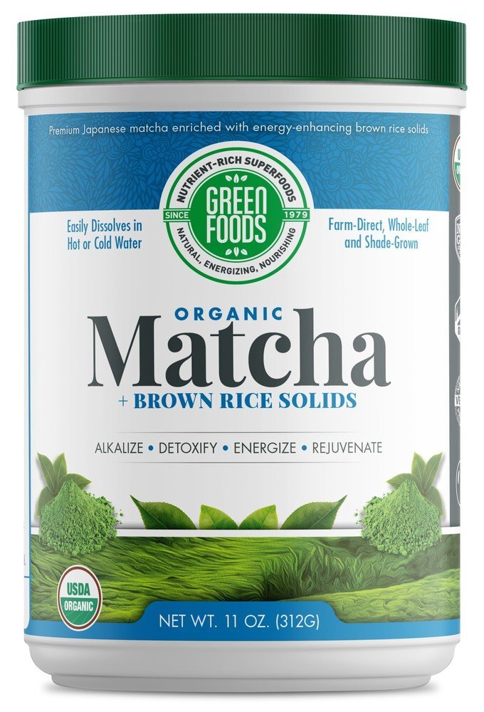 Зеленый чай Матча Green Foods, 60 порций, 11 унций порошка