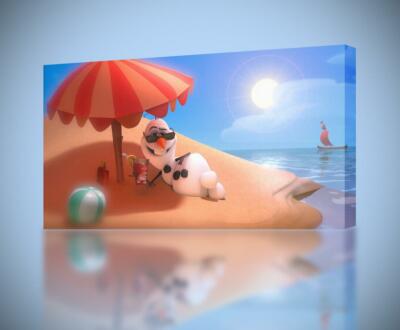 Frozen Olaf At The Beach CANVAS PRINT Wall Art Decor Giclee Disney 4 ...