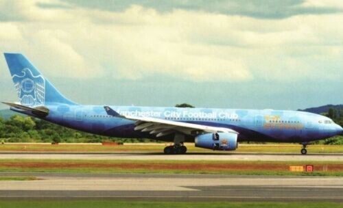 Etihad Airways Airbus A330-200 A6-EYE "Manchester City FC cs" - postcard - Zdjęcie 1 z 1