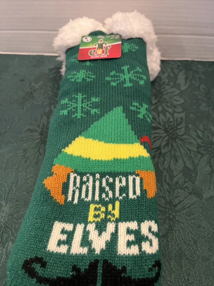 Nuevo calcetín antideslizante Buddy The Elf Will Ferrell Sherpa para mujer talla 4-10 Foto 4 de 4
