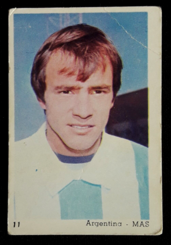 Oscar Mas 1970 FIFA World Cup Footballer Card Argentina Crack Rare Soccer Rookie - Picture 1 of 7