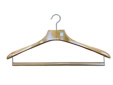 Vintage Yugoslavian 19" Wood Suit Combination Hanger Heavy Strong Jacket Pants