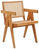 Stuhl Rattangeflecht Mahagoni Holz NatüRlich Heller Holzfarbton Modern Westbrook
