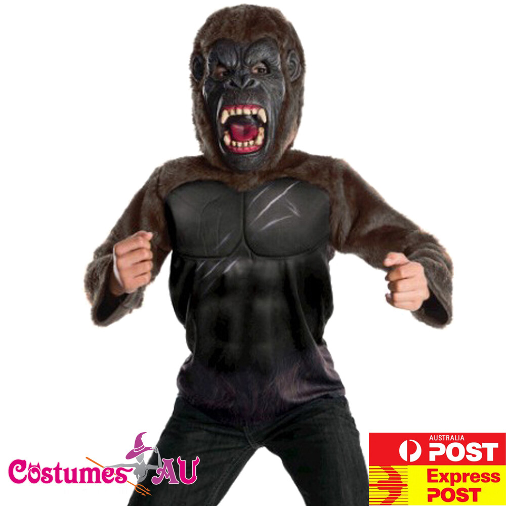 Maschera gorilla o scimmia o scimpanzè solo frontale con elastico Maschera gorilla o scimmia o scimpanzè solo frontale con elastico