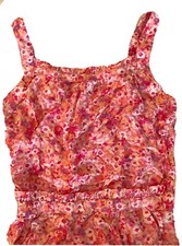 CHEROKEE GIRLS JUMPSUIT S 6/6X , L 10/12 BASHFUL PINK FLORAL ONE PIECE NWT