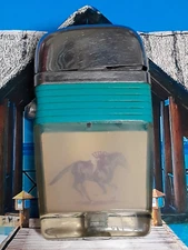 Vintage Scripto Horse Racing Cigarette Lighter