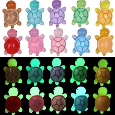 50/2 Stück süße Mini leuchtende Schildkröte Ornamente leuchtend im Dunkeln Miniaturen Schildkröte