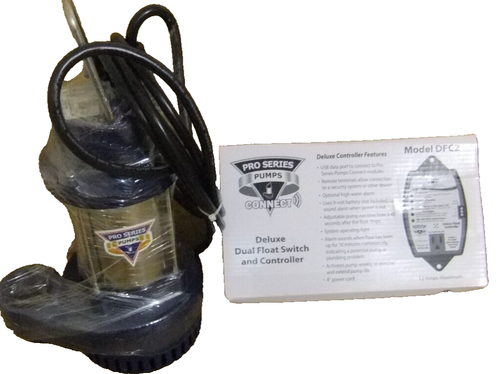 Pro Series S3033-DFC2 - 1/3 HP Cast Iron / Stainless Steel Submersible Sump P... - Afbeelding 1 van 10