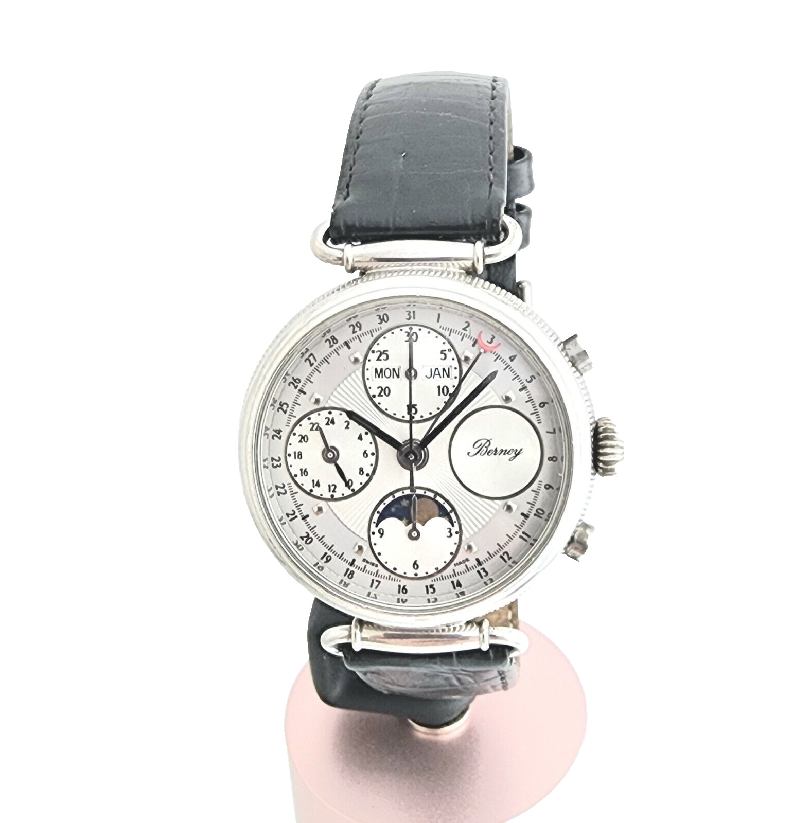 Berney Triple Date Automatic Chronograph Moonphas… - image 3