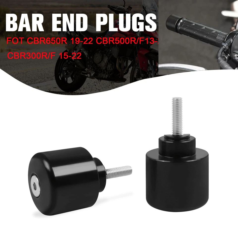 Para Honda CB300F CB500F CB300R ABS Manillar Empuñaduras Barra Extremo Tapones Deslizante Foto 3 de 4
