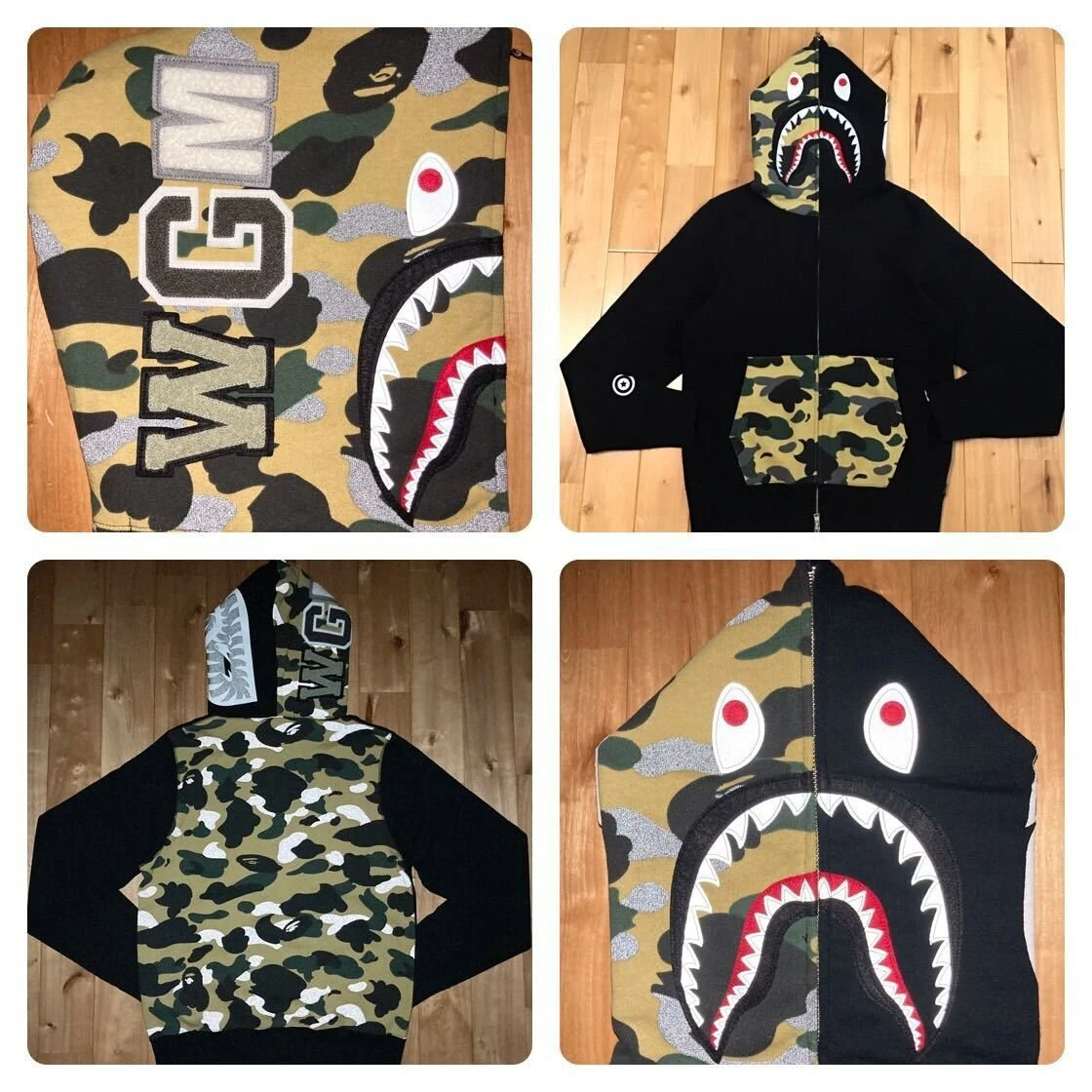 Bape hoodie shark store full zip