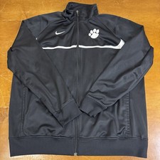 Nike Jacket Mens Large Black Track Full Zip Long Sleeve Dri Fit