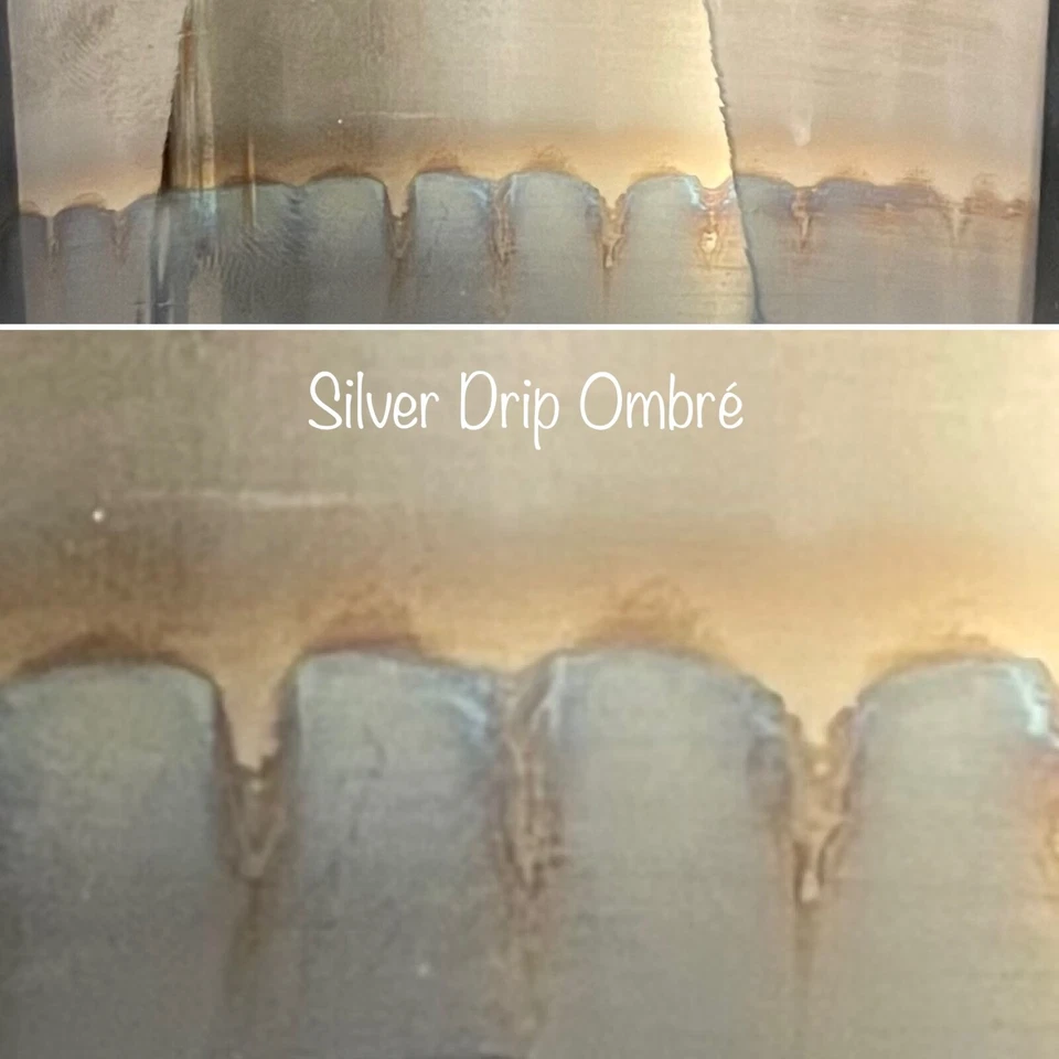 Faixa de gotejamento ombre prata MCM dupla moda antiga uísque vidro barware Japão 9 peças - Imagem 4 de 4