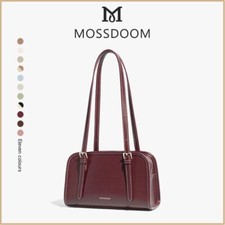 MOSSDOOM Bag PU leather Square Shoulder For Women Simple Korean Fashion Crimson