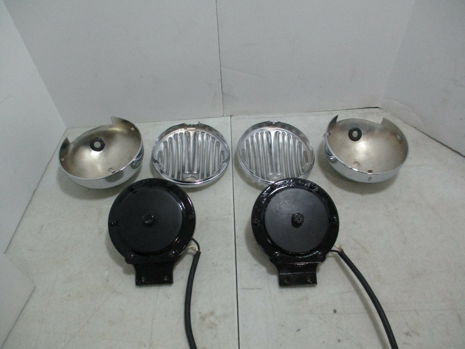 Lucas New Alto chrome horns (1930's) Bentley, Jaguar, Auston Martin, Lagonda 