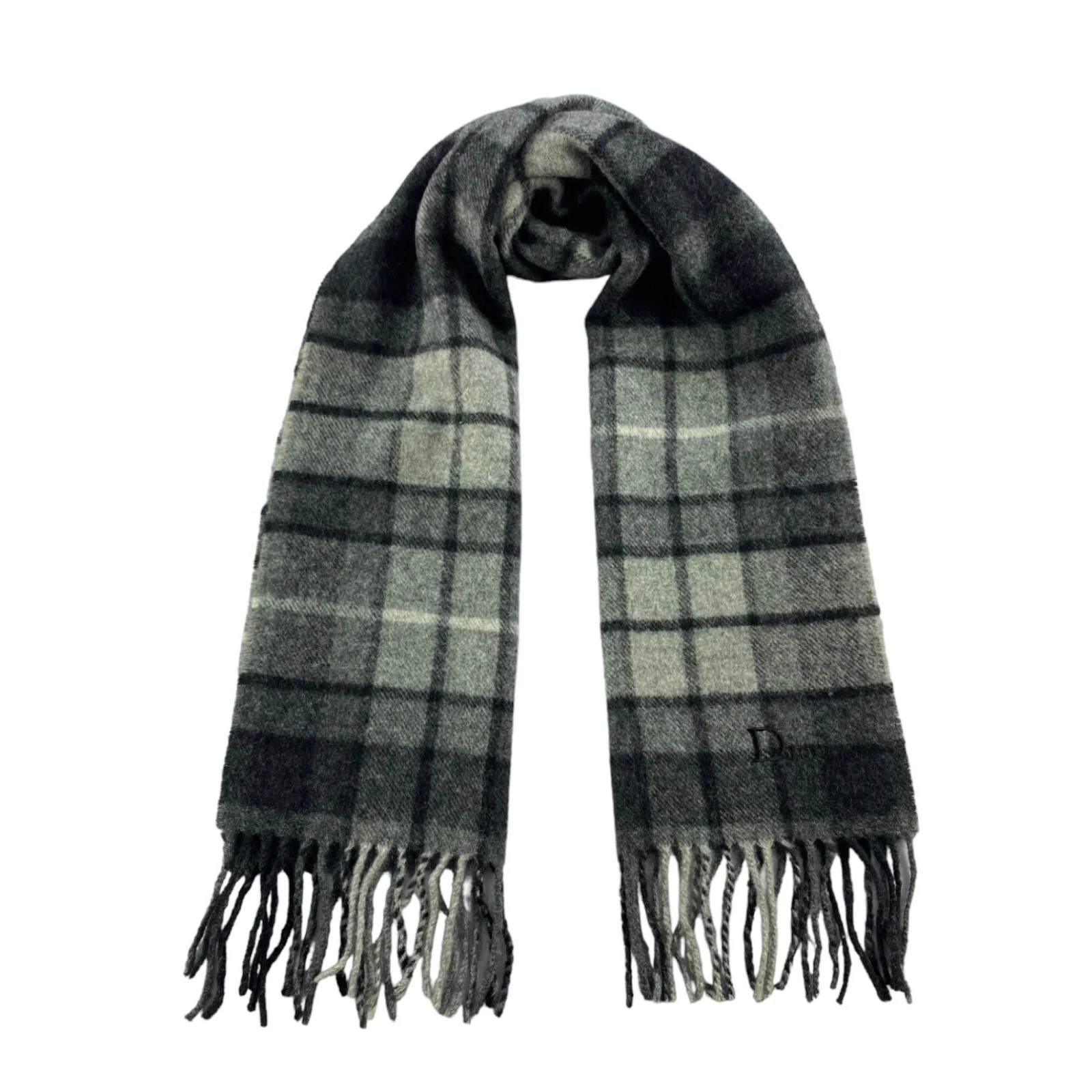 Écharpe trotteur vintage Christian Dior silencieux col hiver écharpe laine foulards