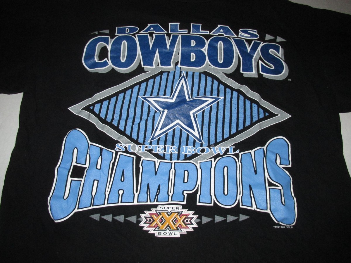 Vintage 1996 Dallas Cowboys NFL Super Bowl XXX Champions T Shirt