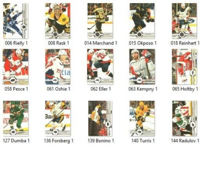 2019-20 Upper Deck Hockey Series 1 Base Singles - Pick your card