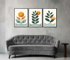 Modern Abstract Watercolor Set of 3 Poster Wall Art Prints Unframed QUALITY