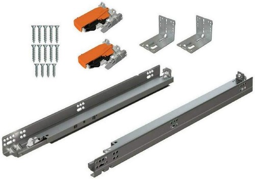 Blum 563H5330B Tandum 21" Soft Close Drawer Slides Box of 6 Pairs With Locks