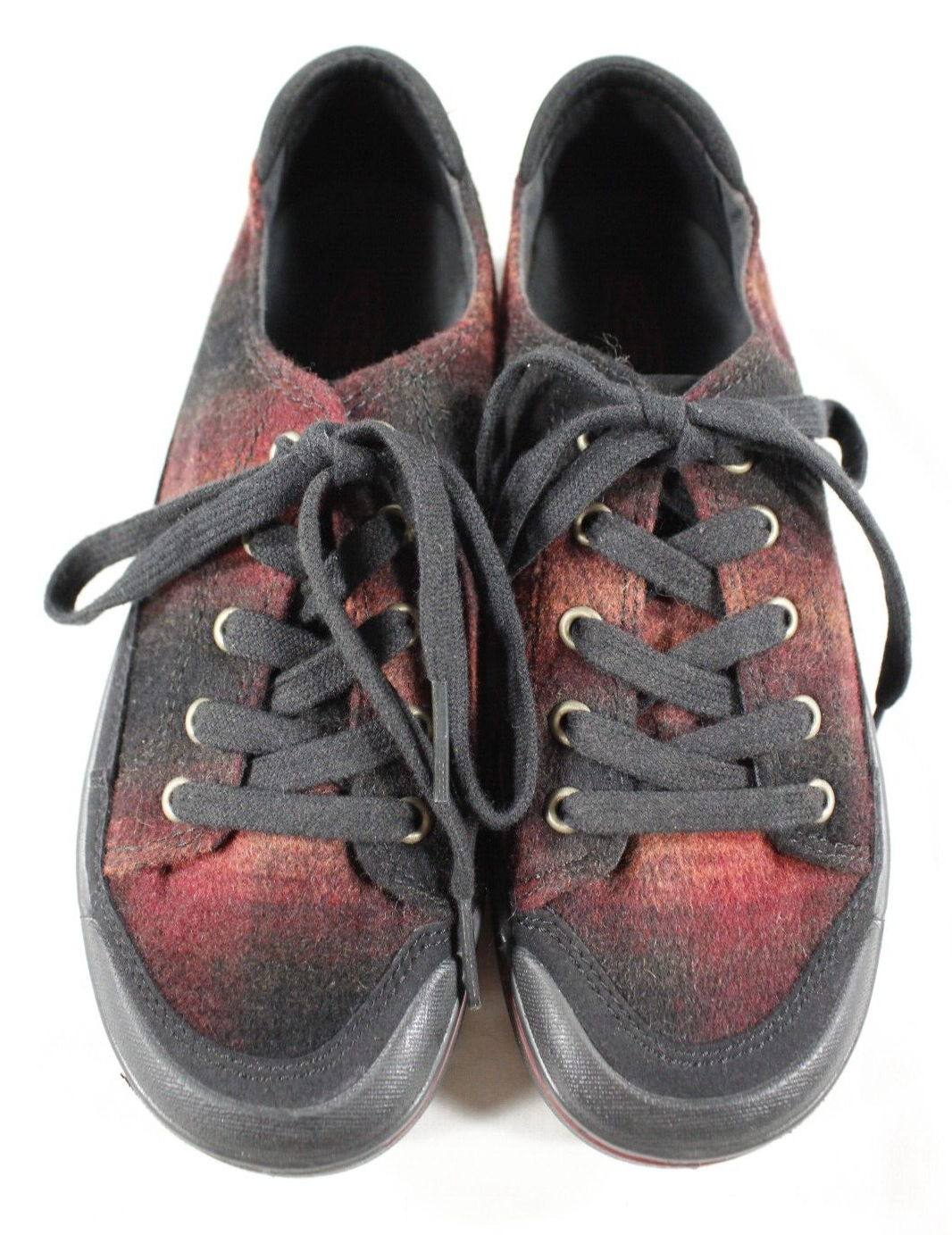 Scarpe Keen donna 6 5 larghe Elsa IV sneakers basse tela 1023793 plaid rosso nero