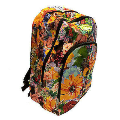 COMIX 2017/2018 zaino organizzato zip fiori multicolor cordura