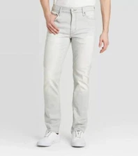 Men's Slim Lightweight Denim - Goodfellow & Co Light Gray 40 x 32